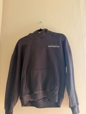 Hollister Women's Crewneck Sweatshirt in Charcoal with Logo